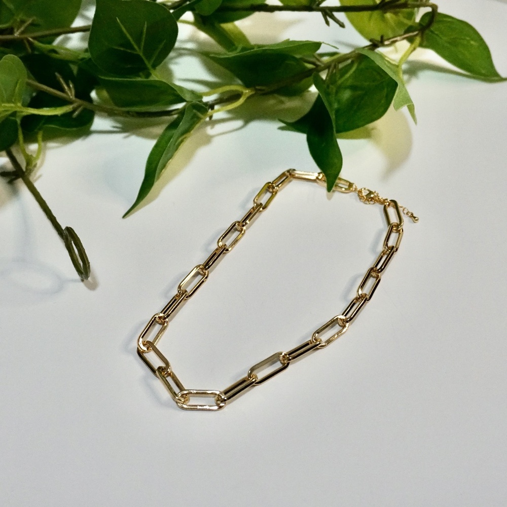 Paper Clip Necklace - 18k Gold Filled
